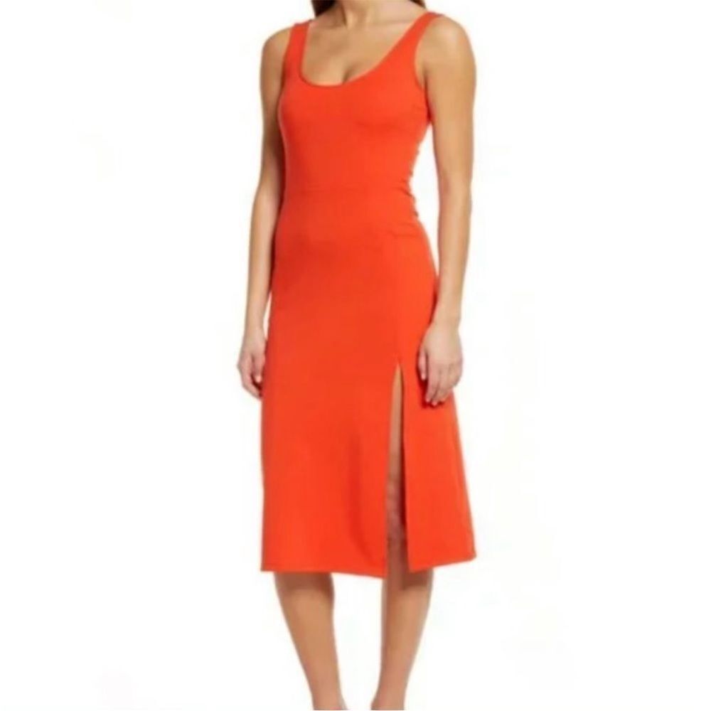 Open Edit Scoop Neck‎ Midi in Orange Women's XXS